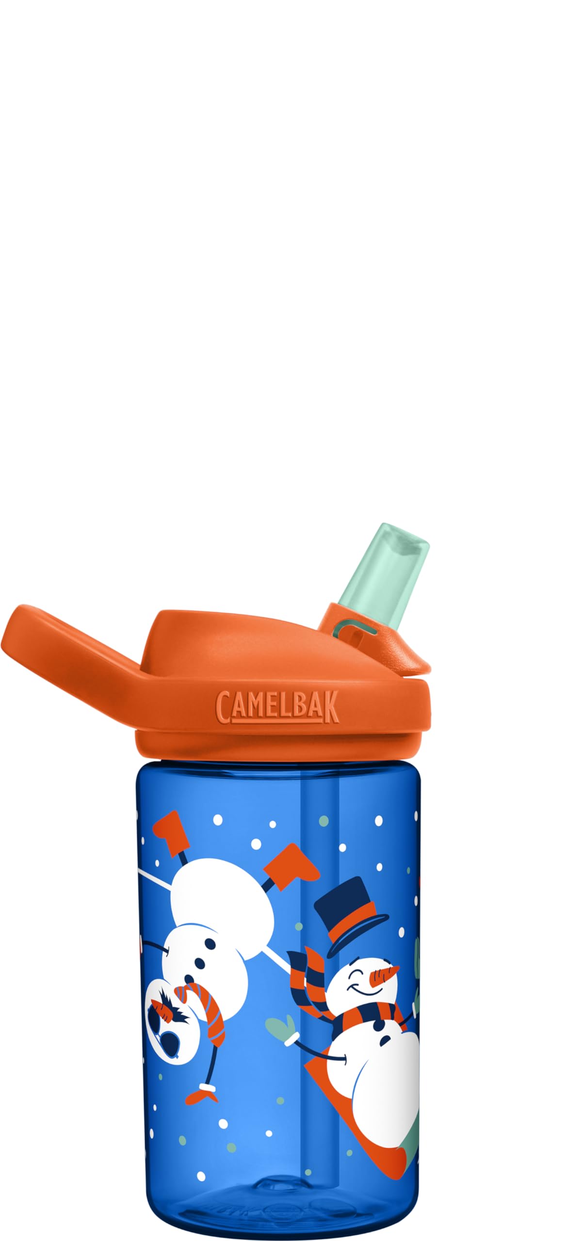 camelBak Eddy+ 14 oz Kids Water Bottle with Tritan Renew - Straw Top  Leak-Proof When closed  Snowman Sled